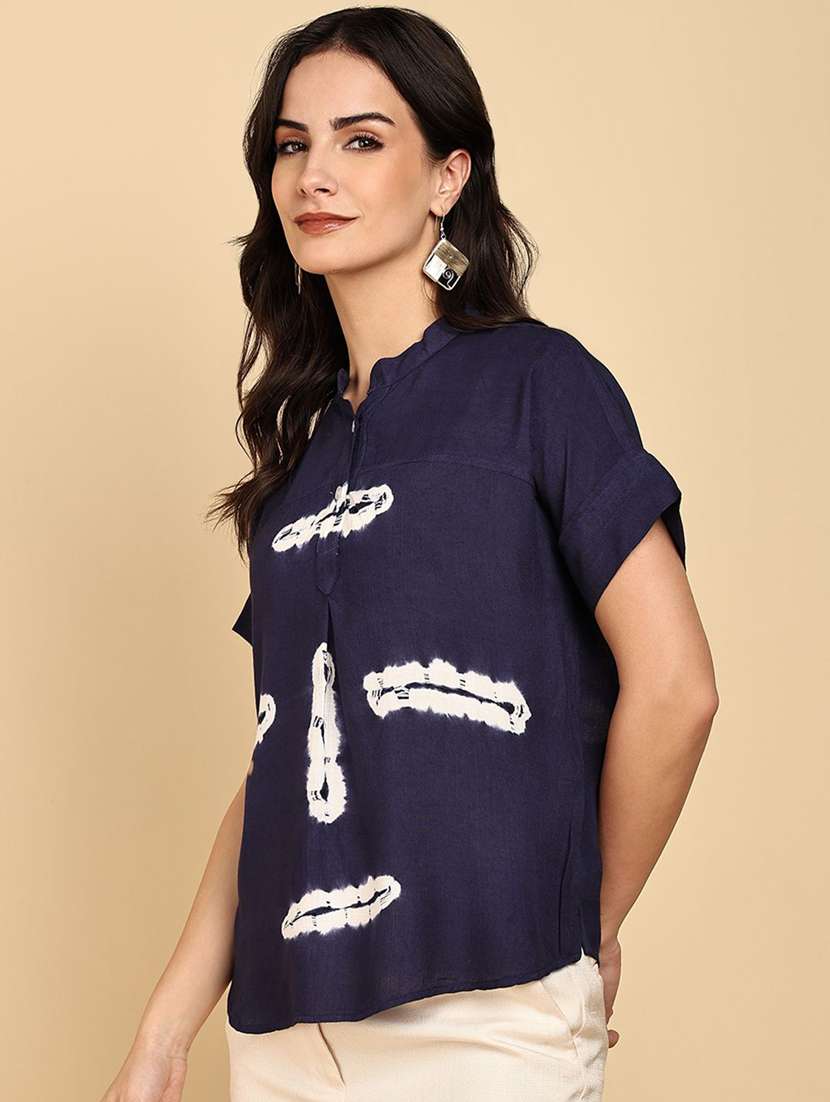 Women Tie & Dye Short Sleeve Regular Top - 22407201 -  Standard Image - 3