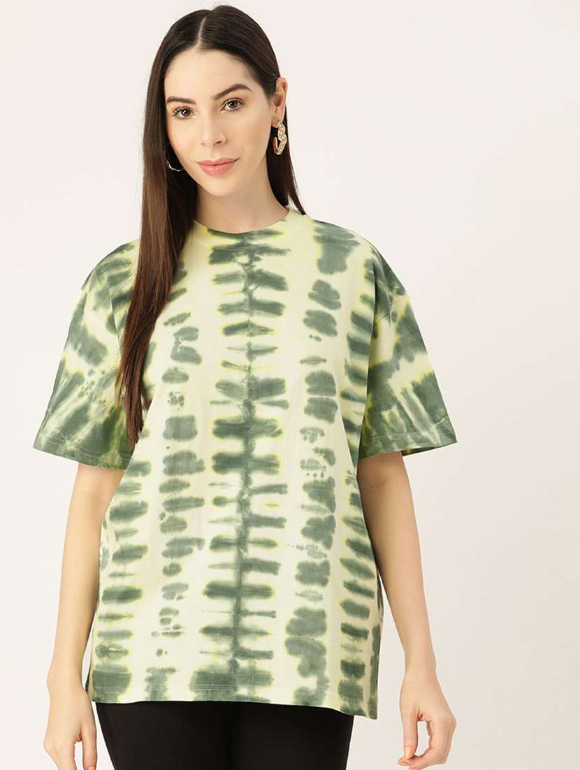 women tie & dye short sleeve oversized t-shirt