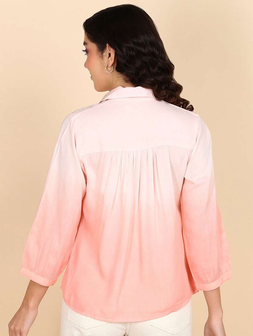 women tie and dyed collared  shirt - 22407241 -  Standard Image - 3