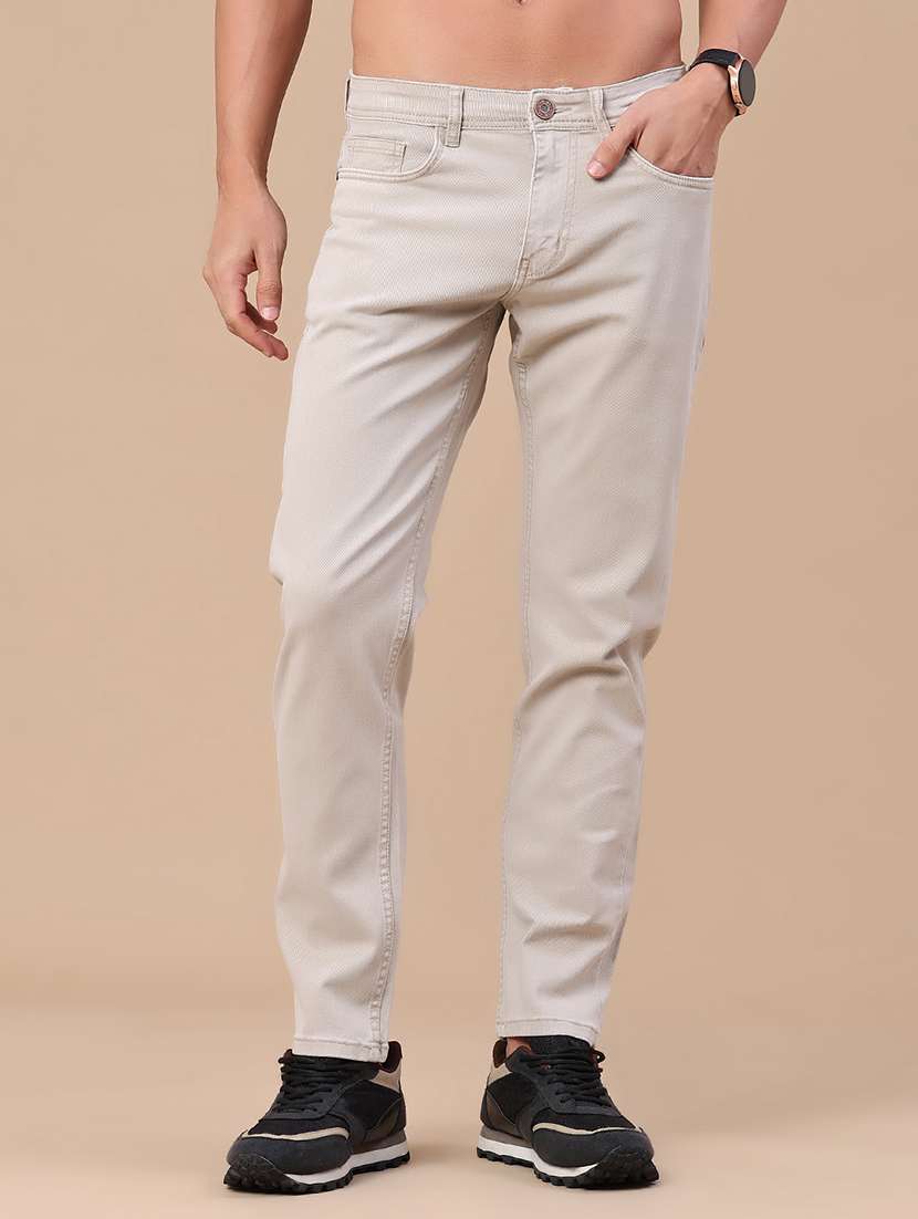 men solid mid rise slim fit jeans