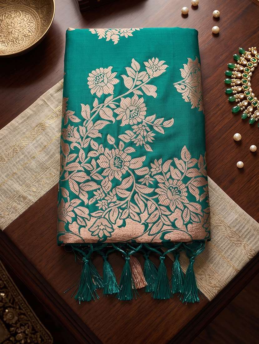 women self design banarasi saree with blouse - 22408110 -  Standard Image - 3