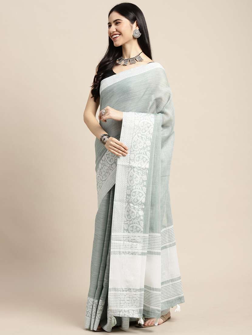 women self design bordered saree with blouse - 22408141 -  Standard Image - 3