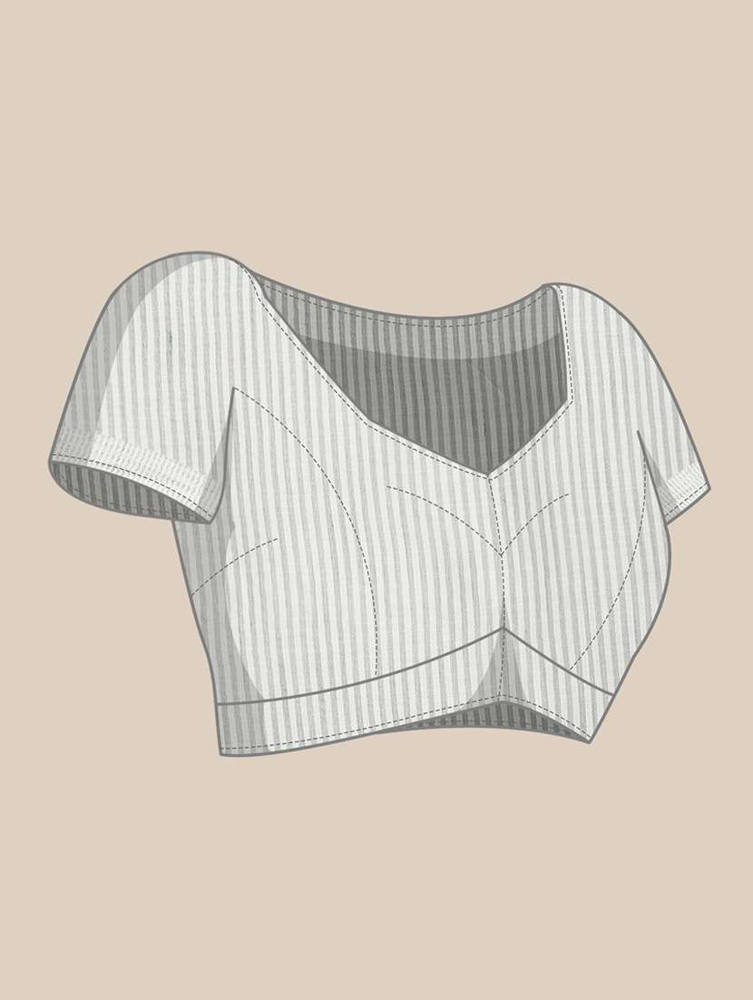 women self design bordered saree with blouse - 22408141 -  Standard Image - 5