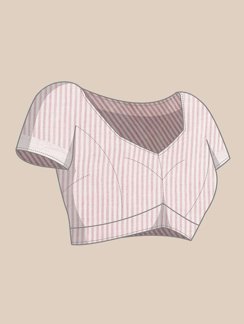 women self design bordered saree with blouse - 22408142 -  Standard Image - 5