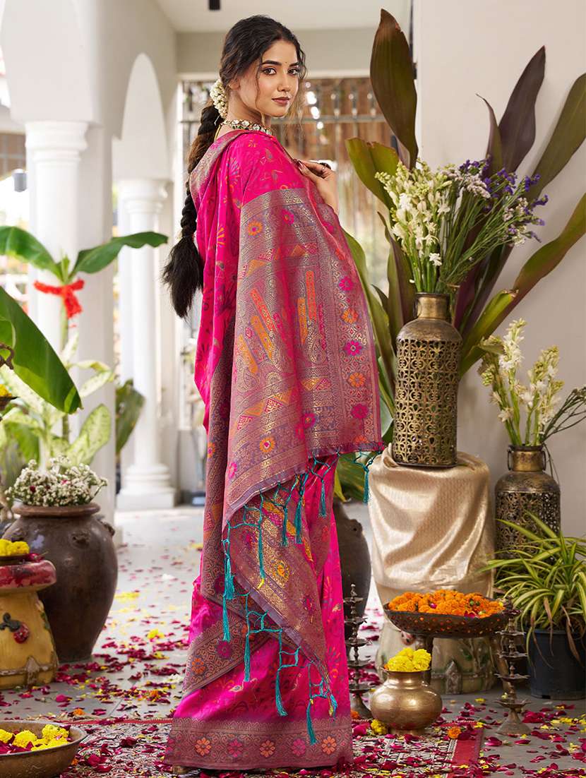 women self design banarasi saree with blouse - 22408236 -  Standard Image - 3