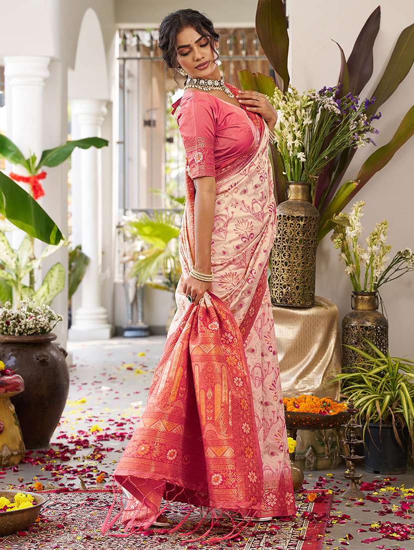women self design banarasi saree with blouse - 22408238 -  Standard Image - 3