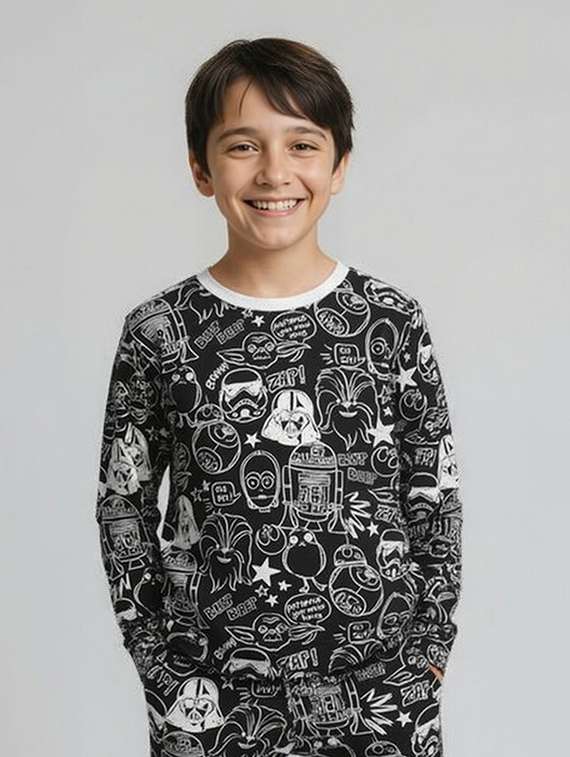 boys printed nightwear pyjama set
