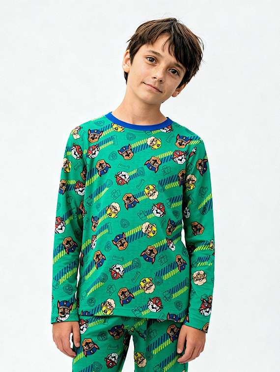boys printed nightwear pyjama set