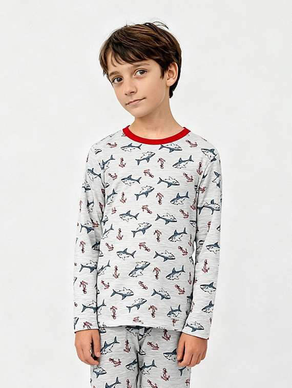 boys printed nightwear pyjama set