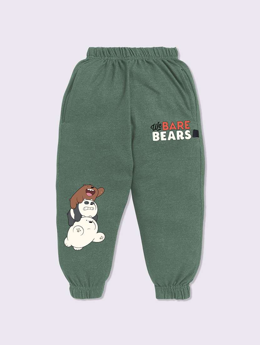 kids printed mid rise jogger