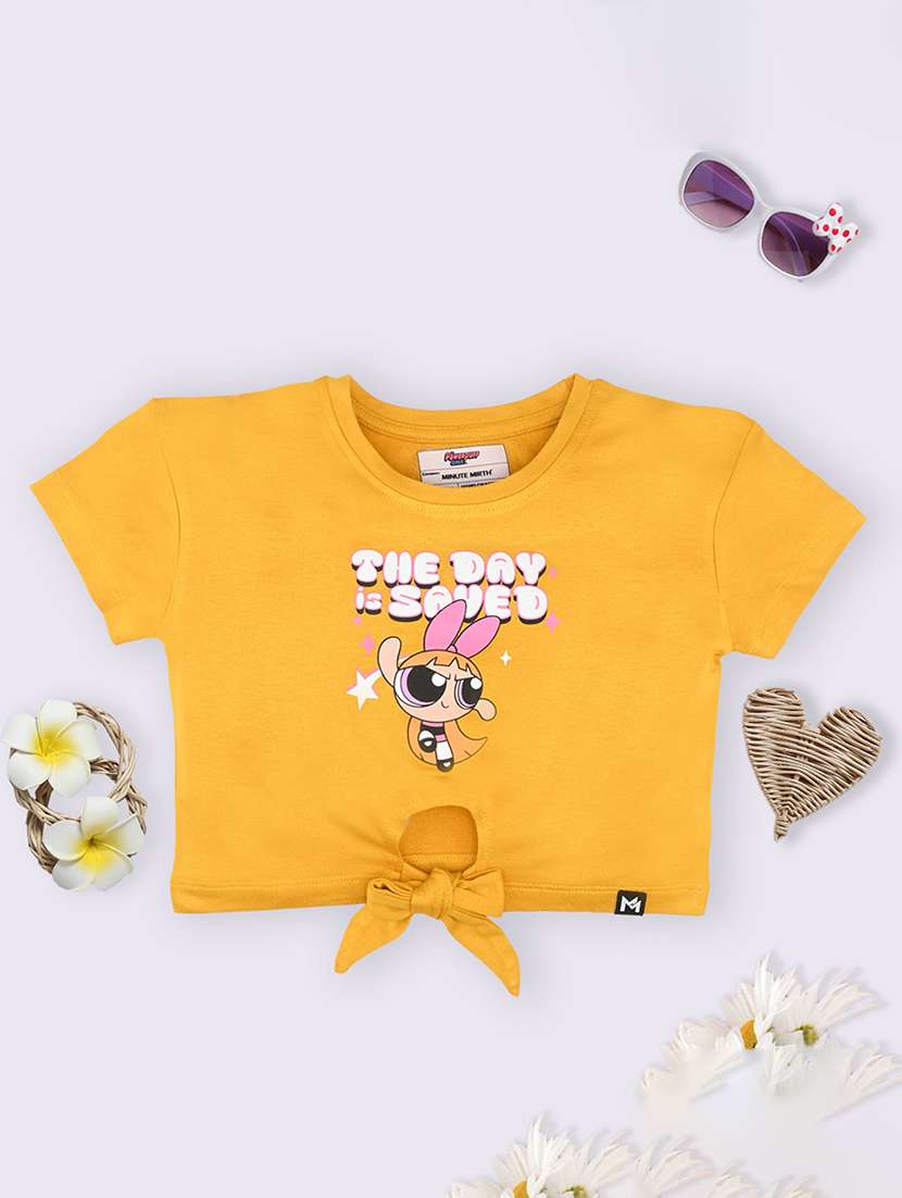 girls printed short sleeve tee