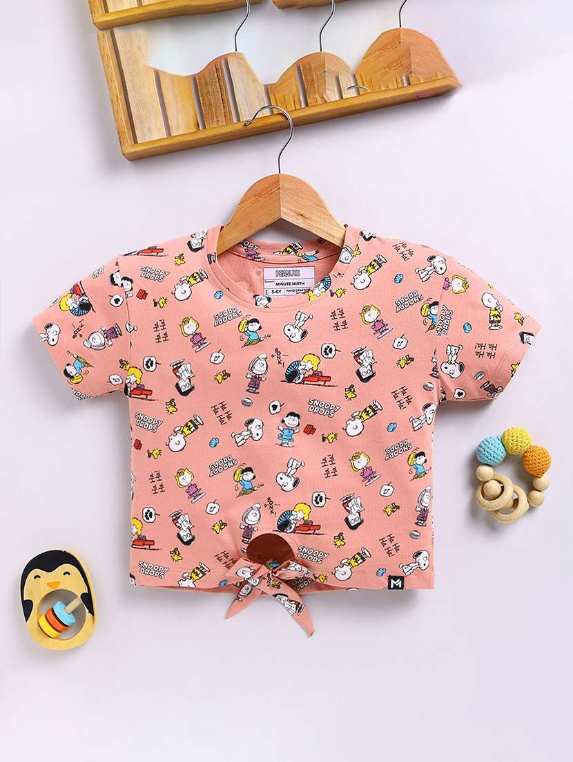 girls printed short sleeve tee
