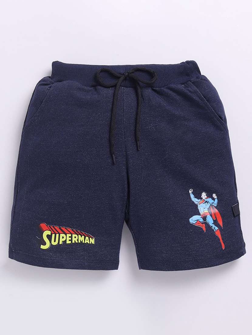 kids printed mid rise shorts