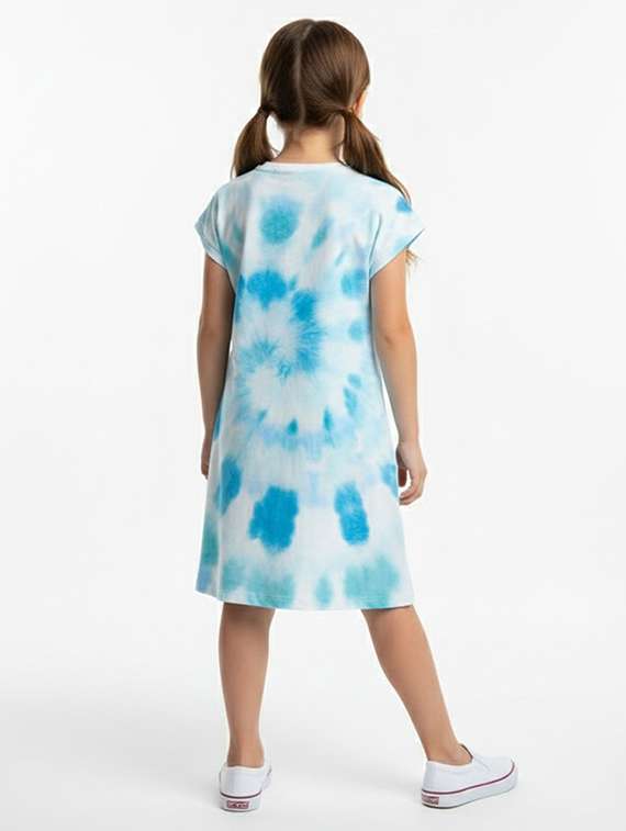Girls Printed Short Sleeve A-line Dress - 22408548 -  Standard Image - 3