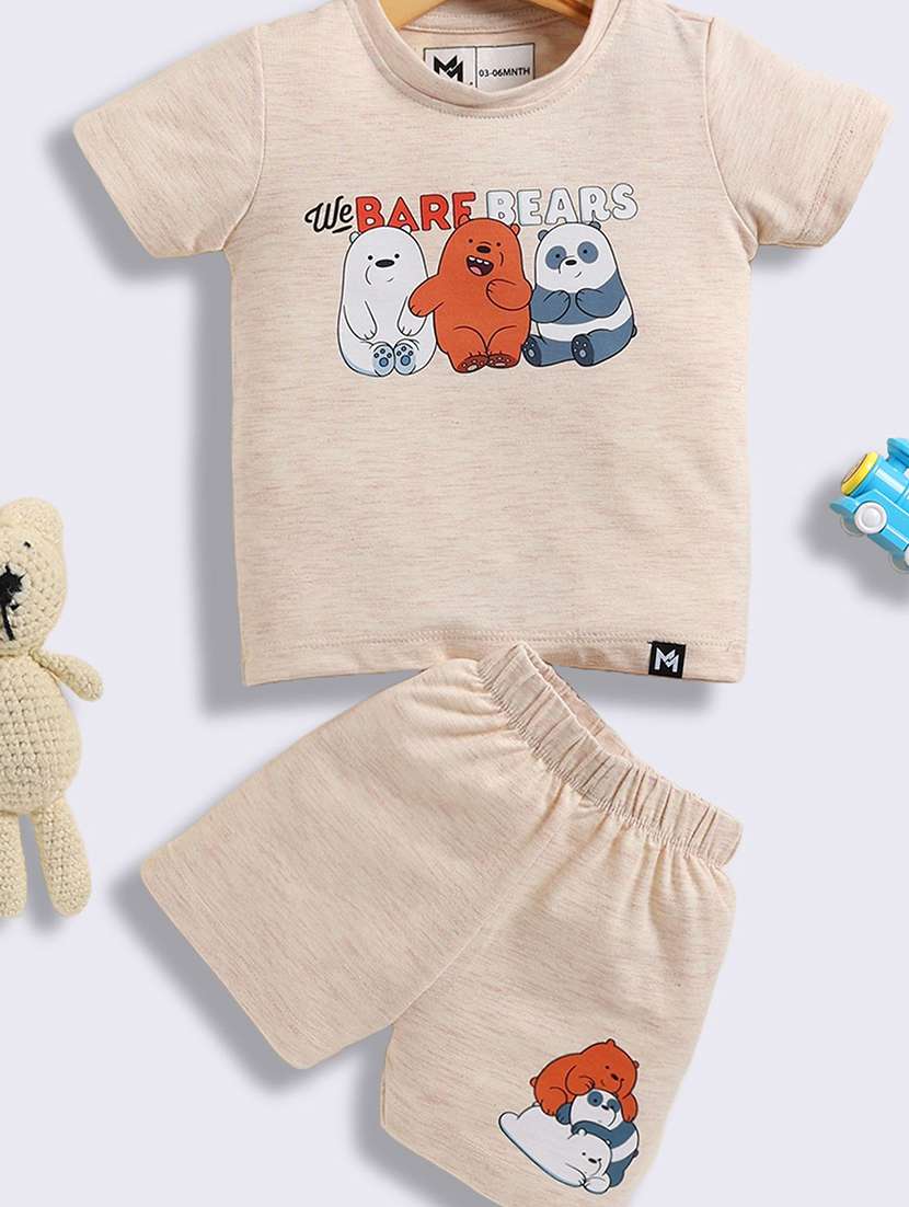 kids printed t-shirt and shorts set