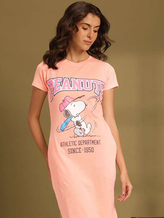 orange cotton aline dress