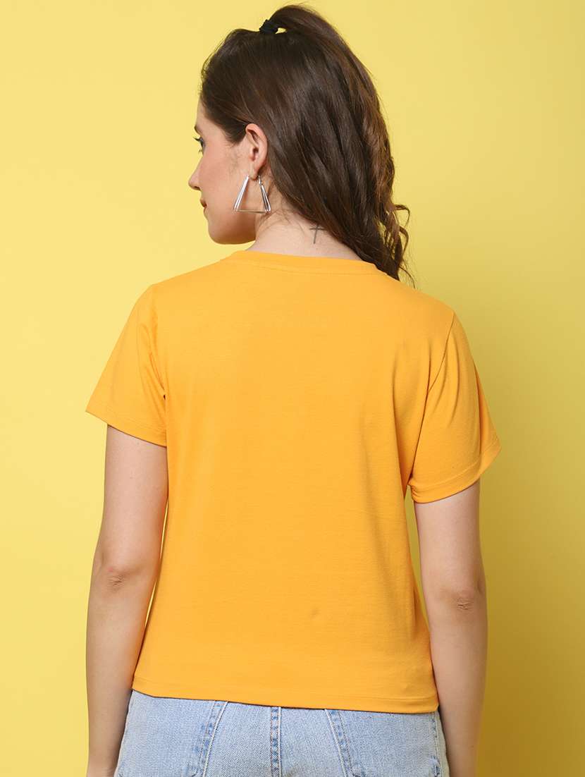 women solid short sleeve regular fit t-shirt - 22408614 -  Standard Image - 5