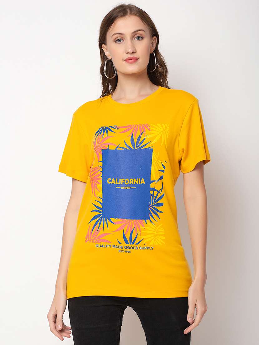 women printed short sleeve t-shirt