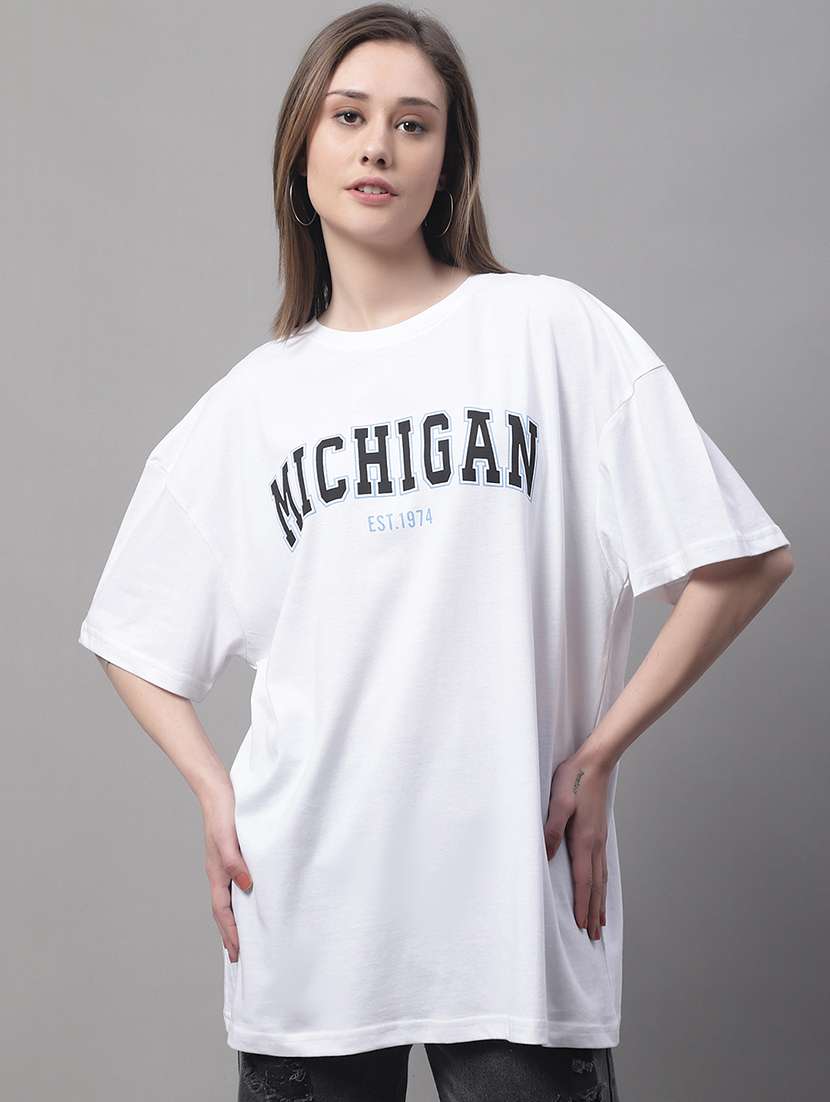 women printed short sleeve oversized t-shirt