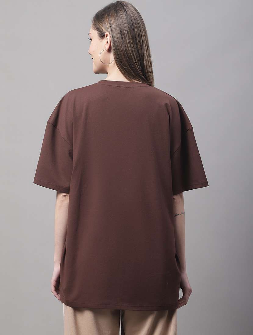 women printed short sleeve oversized t-shirt - 22408666 -  Standard Image - 5