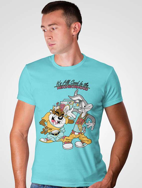 men printed short sleeve slim fit t-shirt