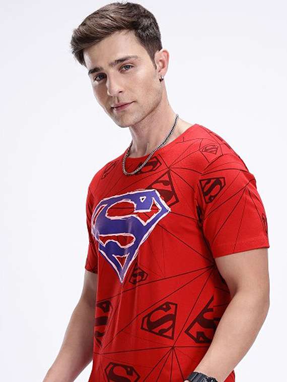 Men Printed Short Sleeve Slim Fit T-shirt - 22408696 -  Standard Image - 3
