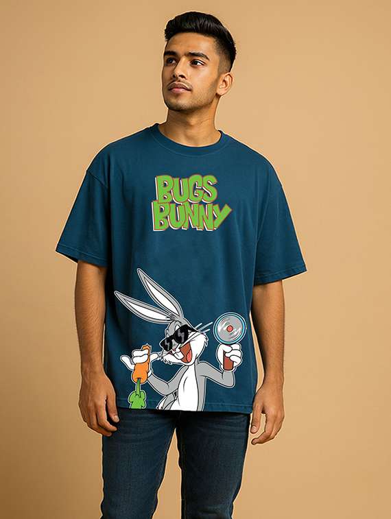 men printed short sleeve oversized t-shirt