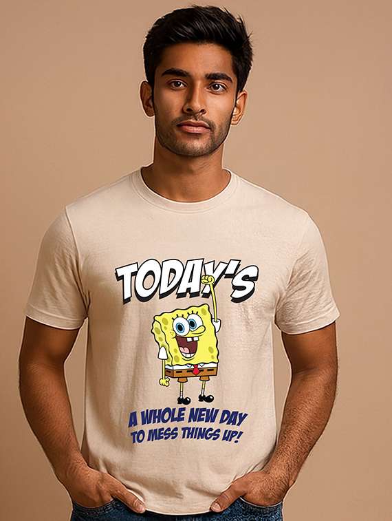 men printed short sleeve regular fit t-shirt
