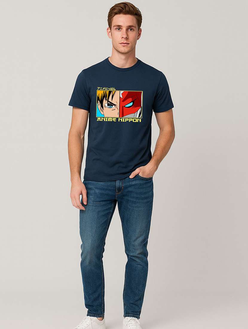 Men Printed Short Sleeve Regular Fit T-shirt - 22408728 -  Standard Image - 3