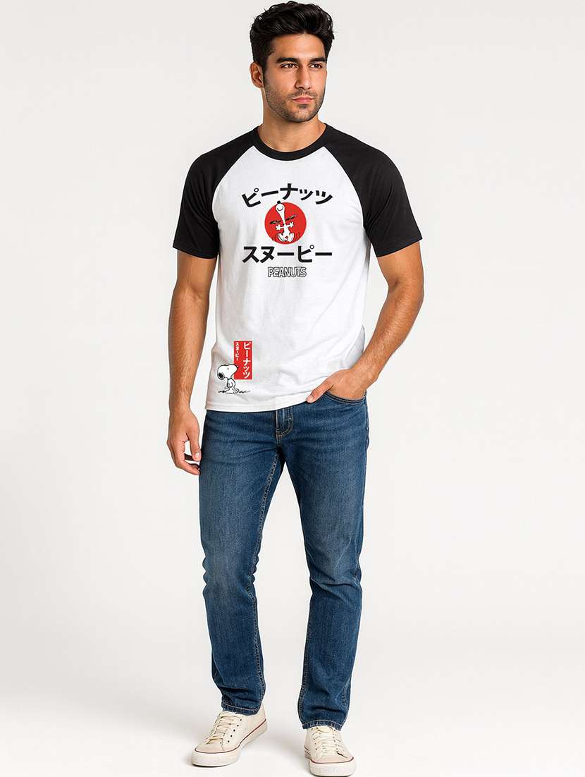 Men Printed Raglan Sleeve Regular Fit T-shirt - 22408735 -  Standard Image - 3