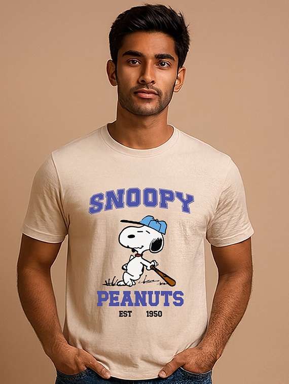 men printed short sleeve regular fit t-shirt
