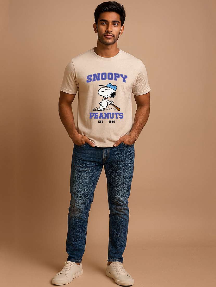 Men Printed Short Sleeve Regular Fit T-shirt - 22408739 -  Standard Image - 3
