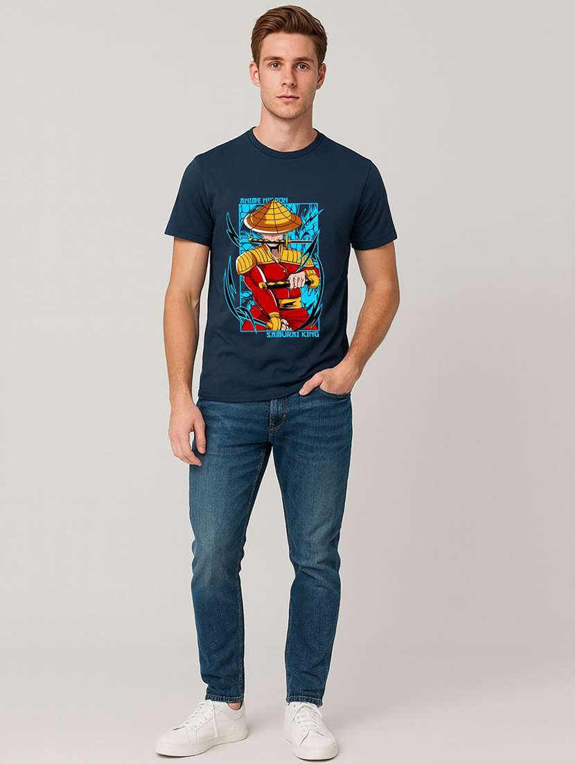 Men Graphic Short Sleeve Regular Fit T-shirt - 22408741 -  Standard Image - 3