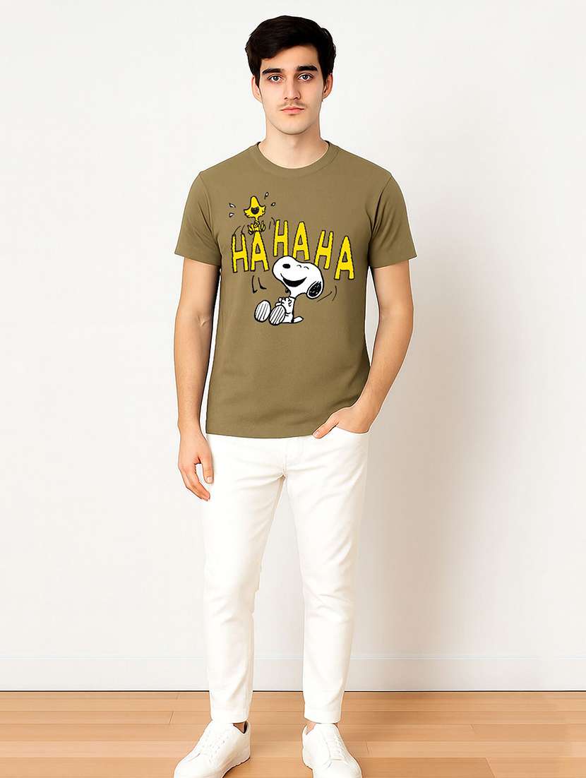 Men Printed Short Sleeve Regular Fit T-shirt - 22408757 -  Standard Image - 3