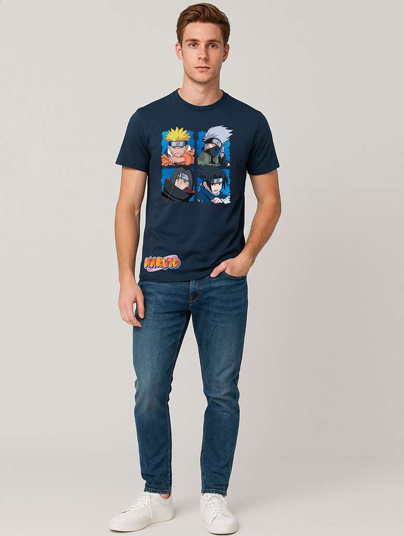 Men Printed Short Sleeve Regular Fit T-shirt - 22408758 -  Standard Image - 3