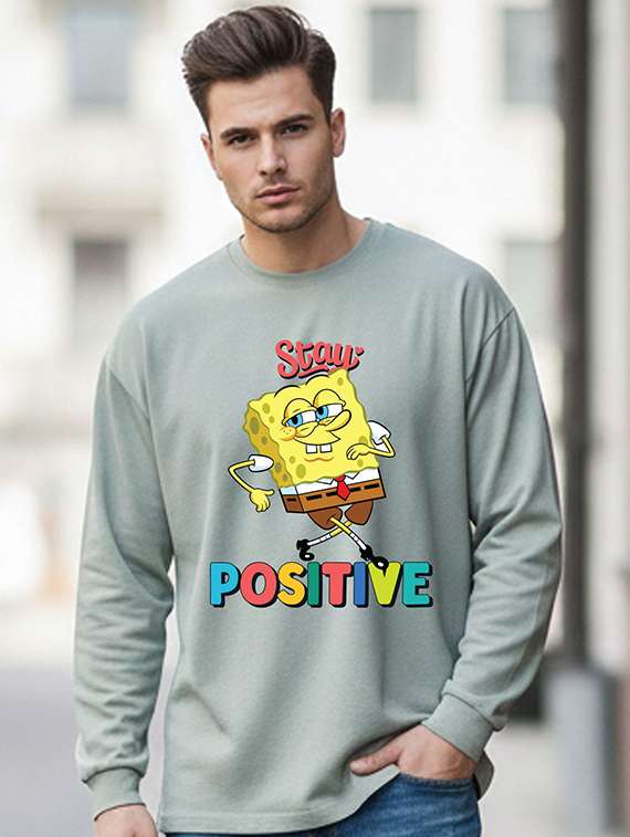 men printed long sleeve regular fit t-shirt