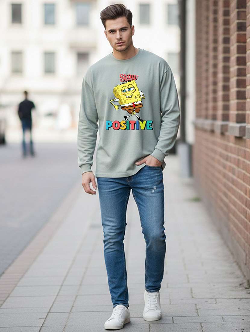 men printed long sleeve regular fit t-shirt - 22408791 -  Standard Image - 3