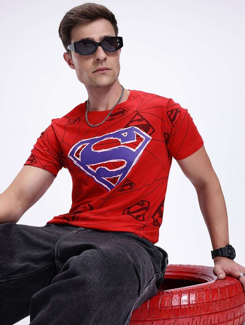 men printed short sleeve slim fit t-shirt