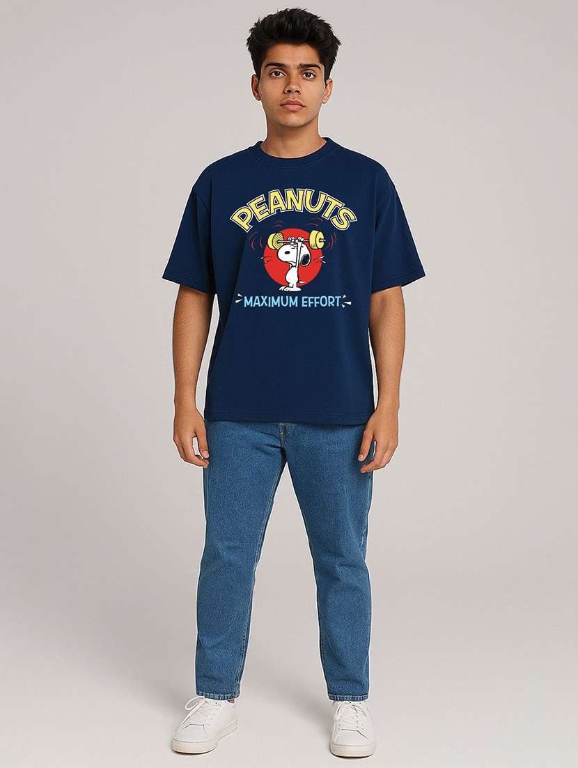 Men Printed Short Sleeve Oversized T-shirt - 22408799 -  Standard Image - 3