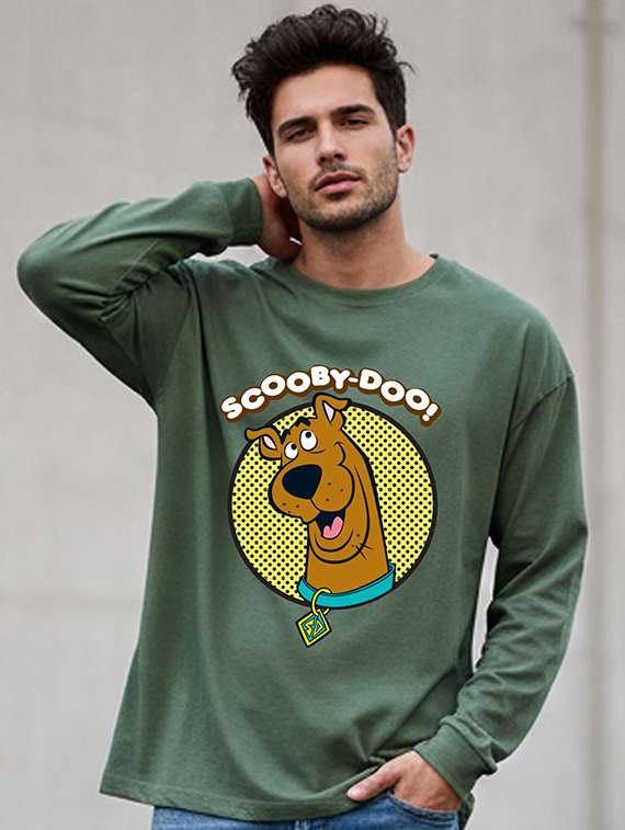 men printed long sleeve regular fit t-shirt