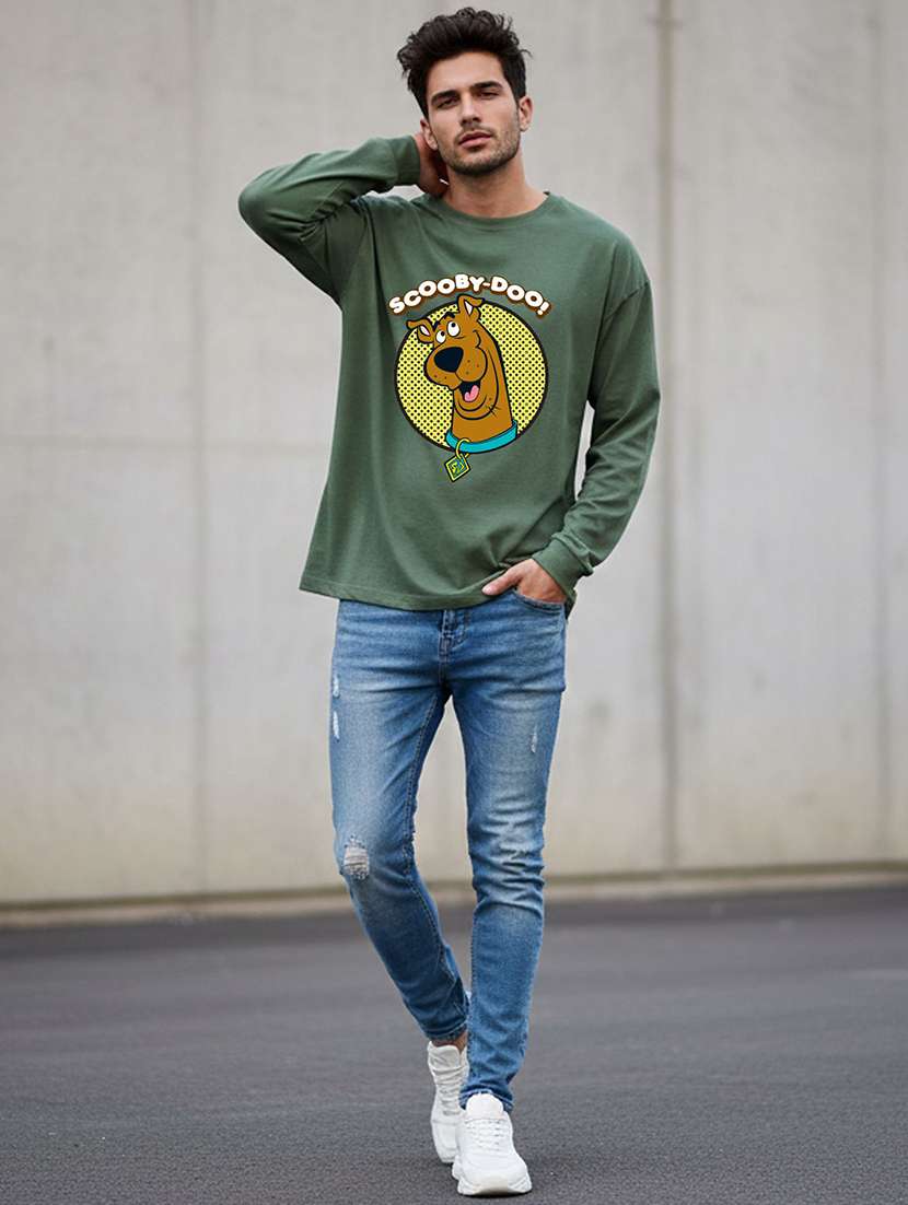 men printed long sleeve regular fit t-shirt - 22408817 -  Standard Image - 3