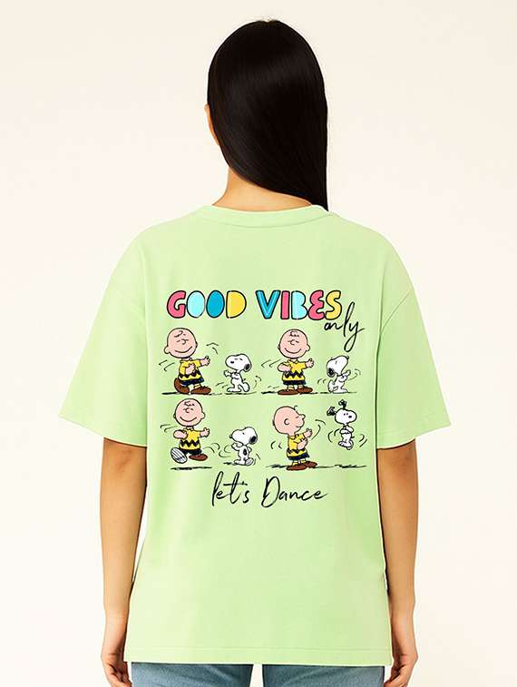women printed short sleeve oversized t-shirt