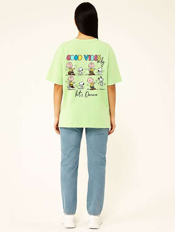 Women Printed Short Sleeve Oversized T-shirt - 22408837 -  Standard Image - 3