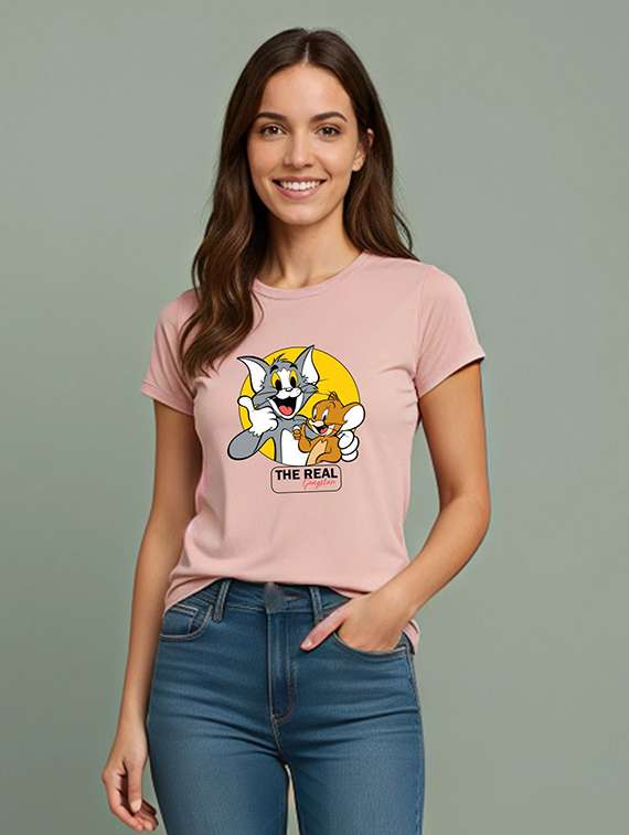 women printed short sleeve t-shirt