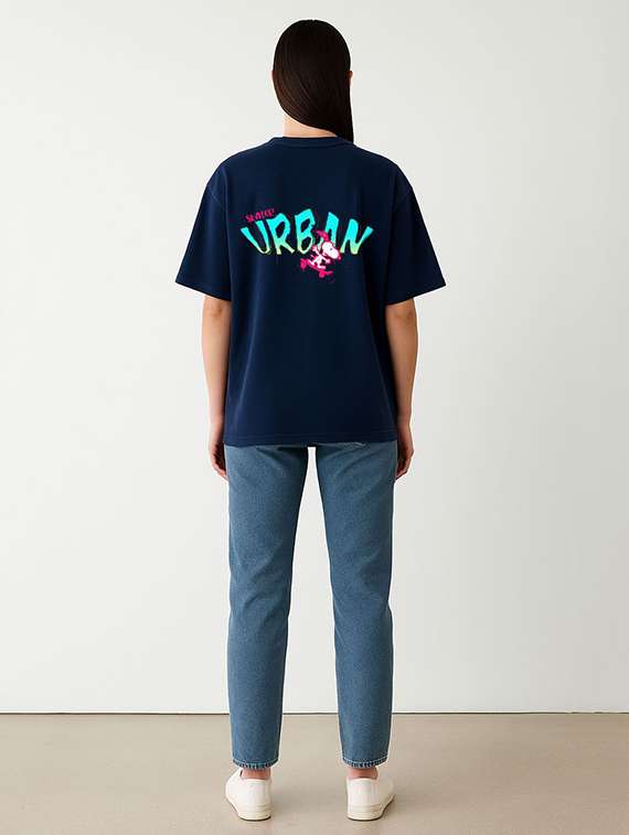 women printed short sleeve oversized t-shirt - 22408869 -  Standard Image - 3