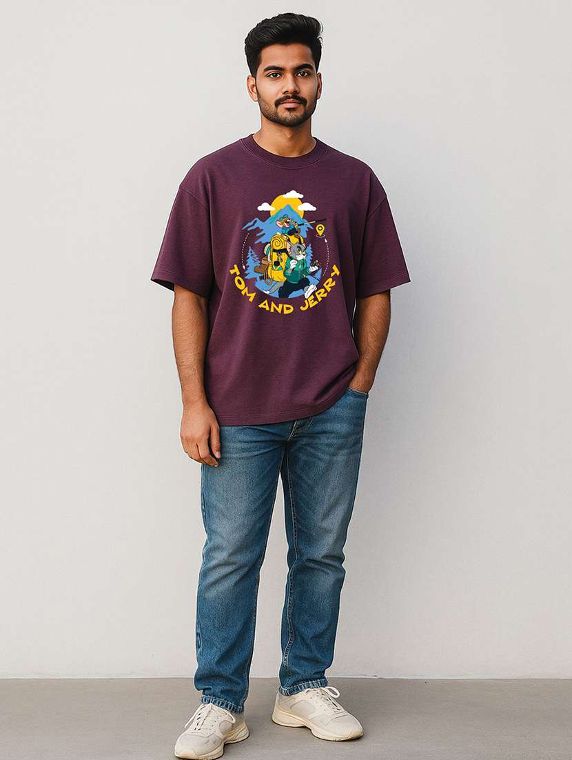 men printed short sleeve oversized t-shirt - 22408874 -  Standard Image - 3