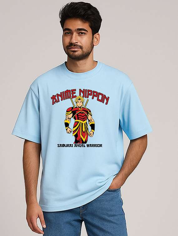 men printed short sleeve oversized t-shirt