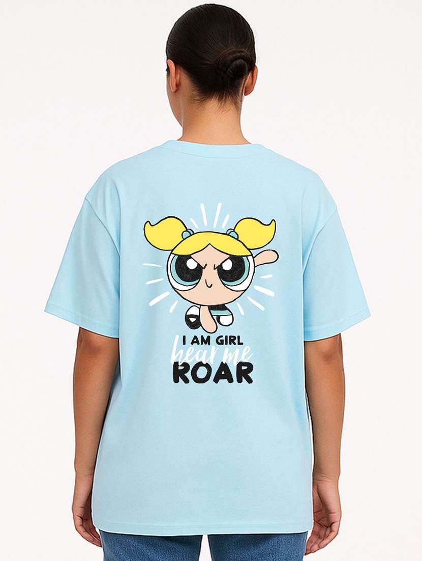 women printed short sleeve oversized t-shirt