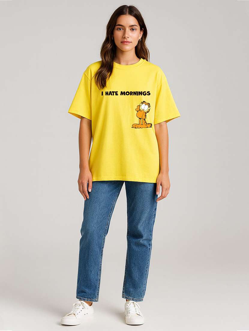 women printed short sleeve oversized t-shirt - 22408889 -  Standard Image - 3