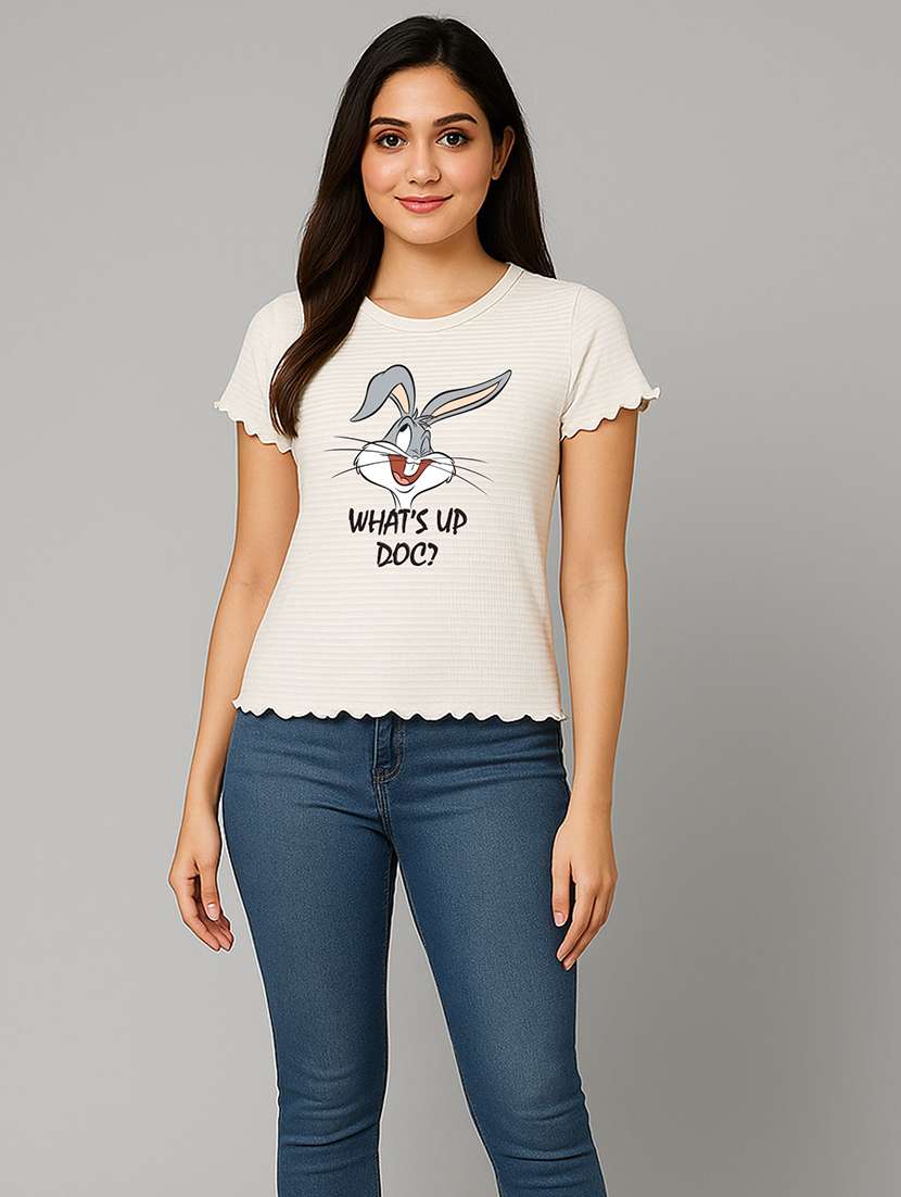 women printed short sleeve t-shirt